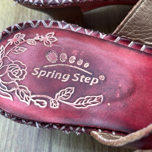 Spring Step Floral Heeled Sandals - 39 (EU) (Red) - Picture 5 of 8